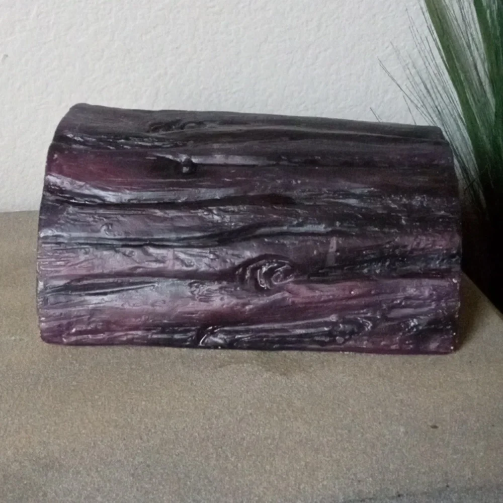 Ceramic Reptile Faux 1/2 Log Hide Shelter House